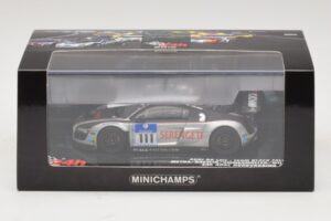 Audi R8 LMS GT3 #111 Metha / Breslin Black Falcon 24 Hours of Nurburgring 2010 Minichamps 1:43 437101911 Kov – obrázok 5 z 5