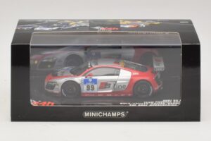 Audi R8 LMS GT3 #99 F. Biela / M. Fassler Phoenix Racing 24 Hours of Nurburgring 2010 Minichamps 1:43 437101999 Kov – obrázok 5 z 5