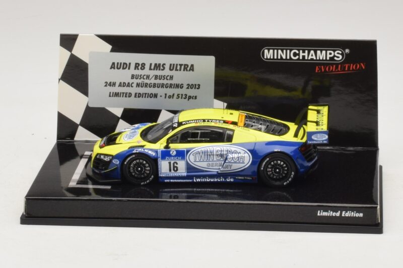 Audi R8 LMS Ultra #16 Busch 24 Hours of Nurburgring 2013 Minichamps 1:43 Audi R8 LMS Ultra #16 Busch 24 Hours of Nurburgring 2013 Minichamps 1:43 437130116 Kov