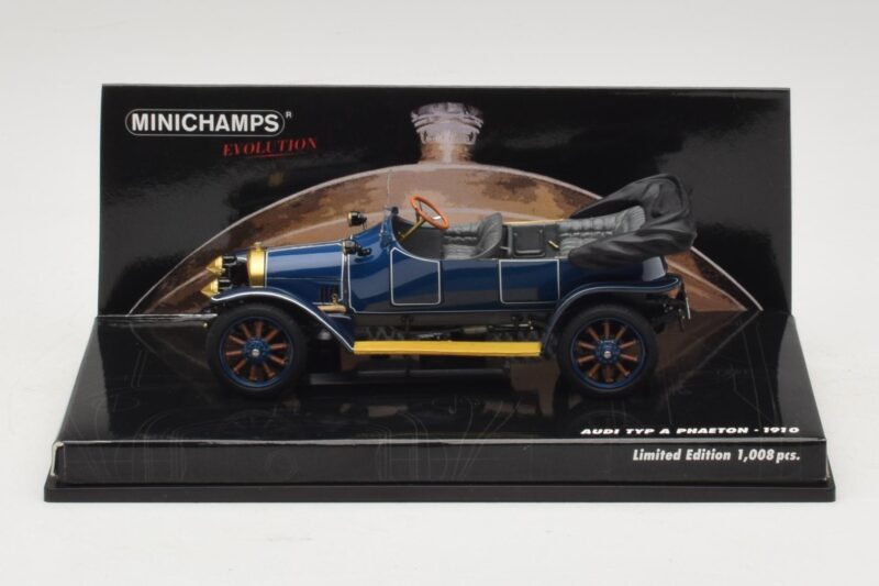 Audi Typ A Phaeton Modrý Minichamps 1:43 Audi Typ A Phaeton Modrý Minichamps 1:43 437019031 Kov