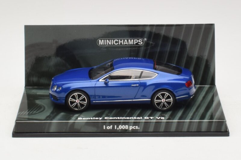 Bentley Continental GT V8 Modrá Metalíza Minichamps 1:43 436139982 Kov