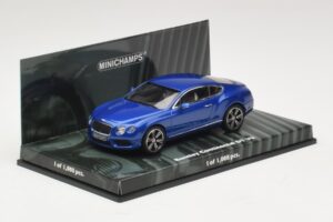Bentley Continental GT V8 Modrá Metalíza Minichamps 1:43 436139982 Kov – obrázok 2 z 4