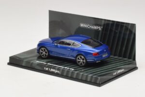 Bentley Continental GT V8 Modrá Metalíza Minichamps 1:43 436139982 Kov – obrázok 3 z 4