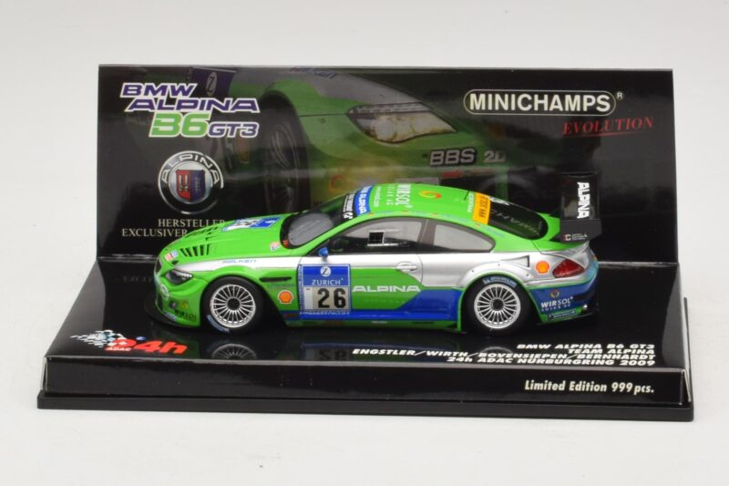 BMW Alpina B6 GT3 #26 24 Hours of Nürburgring 2009 Minichamps 1:43 BMW Alpina B6 GT3 #26 24 Hours of Nürburgring 2009 Minichamps 1:43 437092626 Kov