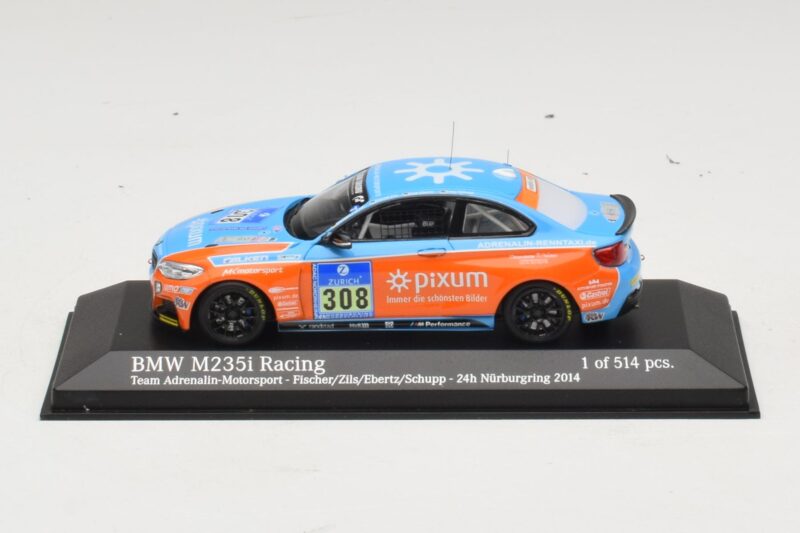 BMW M235i Team Adrenalin #308 Fischer / Zils 24 Hours of Nurburgring 2014 Minichamps 1:43 437142408 Kov