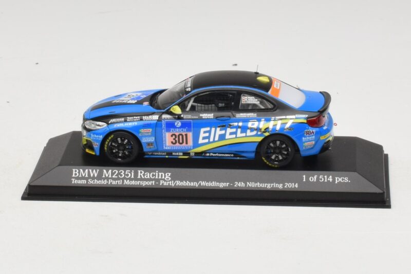 BMW M235i Team Scheid #301 Partl / Rebhan 24 Hours of Nurburgring 2014 Minichamps 1:43 437142401 Kov