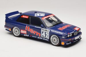 BMW M3 E30 Auto Maass #42 H. Becker DTM 1992 Minichamps 1:18 180922042 Kov – obrázok 6 z 8