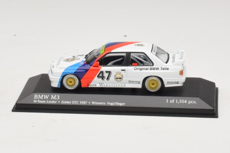 BMW M3 E30 M-Team Linder #47 Vogt / Herger Winners ETC Zolder 1987 Minichamps 1:43 BMW M3 E30 M-Team Linder #47 Vogt / Herger Winners ETC Zolder 1987 Minichamps 1:43 430872047 Kov