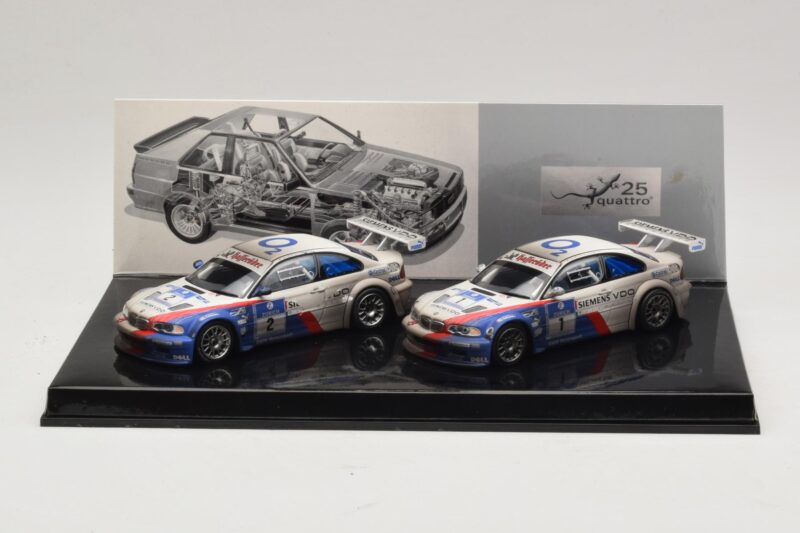 BMW M3 GTR Schnitzer Motorsport J. Müller / D. Müller / H-J. Stuck / P. Lamy Nürburgring 24 Hours Víťazná Edícia Set 2004 Minichamps 1:43 BMW M3 GTR Schnitzer Motorsport J. Müller / D. Müller / H-J. Stuck / P. Lamy Nürburgring 24 Hours Víťazná Edícia Set 2004 Min