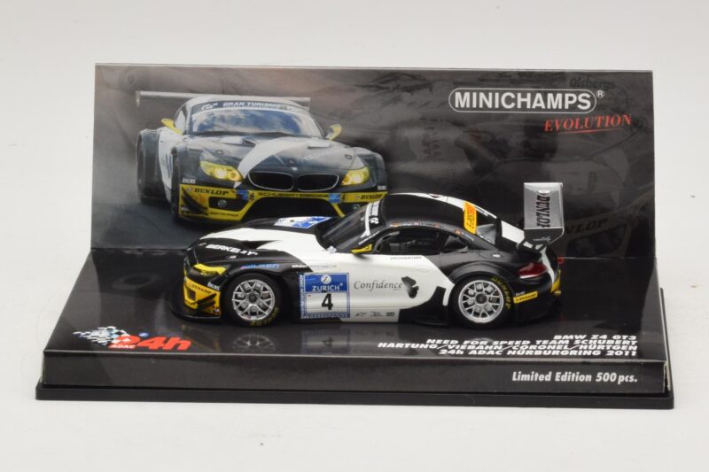 BMW Z4 GT3 Need for Speed Team #4 Hartung / Viebahn 24 Hours of Nürburgring 2011 Minichamps 1:43 BMW Z4 GT3 Need for Speed Team #4 Hartung / Viebahn 24 Hours of Nürburgring 2011 Minichamps 1:43 437112904 Kov