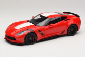 Chevrolet Corvette C7 Grand Sport Červená s Bielymi Pruhmi AUTOart 1:18 71274 Kompozit