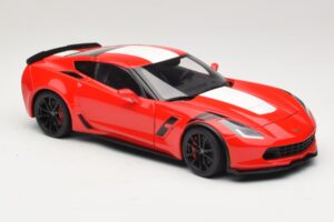 Chevrolet Corvette C7 Grand Sport Červená s Bielymi Pruhmi AUTOart 1:18 71274 Kompozit – obrázok 6 z 8