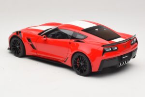 Chevrolet Corvette C7 Grand Sport Červená s Bielymi Pruhmi AUTOart 1:18 71274 Kompozit – obrázok 7 z 8