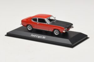 Ford Capri I Červený s Čiernou Kapotou Maxichamps 1:43 940085801 Kov – obrázok 3 z 4