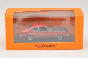 Ford Capri I Červený s Čiernou Kapotou Maxichamps 1:43 940085801 Kov – obrázok 4 z 4