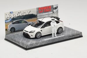 Ford Focus RS Mk2 Top Gear Biely S Figúrkou Minichamps 1:43 519438810 Kov – obrázok 2 z 5