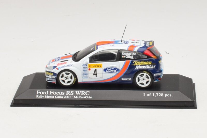 Ford Focus RS WRC #4 C. McRae / N. Grist Rally Monte Carlo 2001 Minichamps 1:43 430018904 Kov