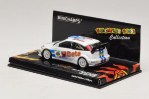 Ford Focus RS WRC #46 V. Rossi / C. Cassina RAC Rally 2007 Poškodená Škatuľa Minichamps 1:43 400078446-O1 Kov – obrázok 3 z 5