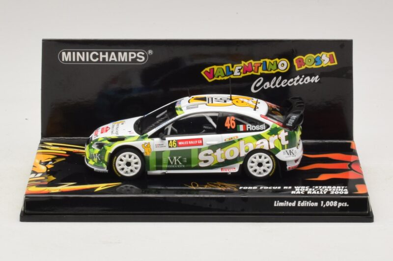 Ford Focus RS WRC #46 V. Rossi / C. Cassina RAC Rally 2008 Minichamps 1:43 400088146 Kov