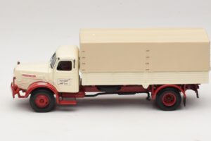 Henschel HS 140 Valníkové Vozidlo Biely Červený Minichamps 1:43 439171020 Kov – obrázok 3 z 6