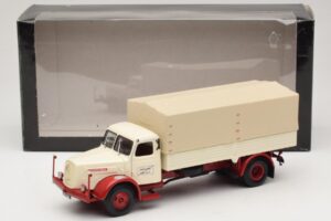 Henschel HS 140 Valníkové Vozidlo Biely Červený Minichamps 1:43 439171020 Kov – obrázok 6 z 6