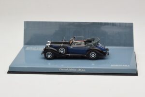 Horch 853 A Sport Cabriolet Čierna Modrá Minichamps 1:43 436012036 Kov