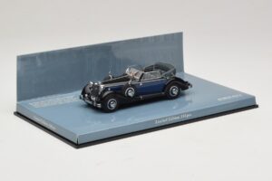 Horch 853 A Sport Cabriolet Čierna Modrá Minichamps 1:43 436012036 Kov – obrázok 2 z 5