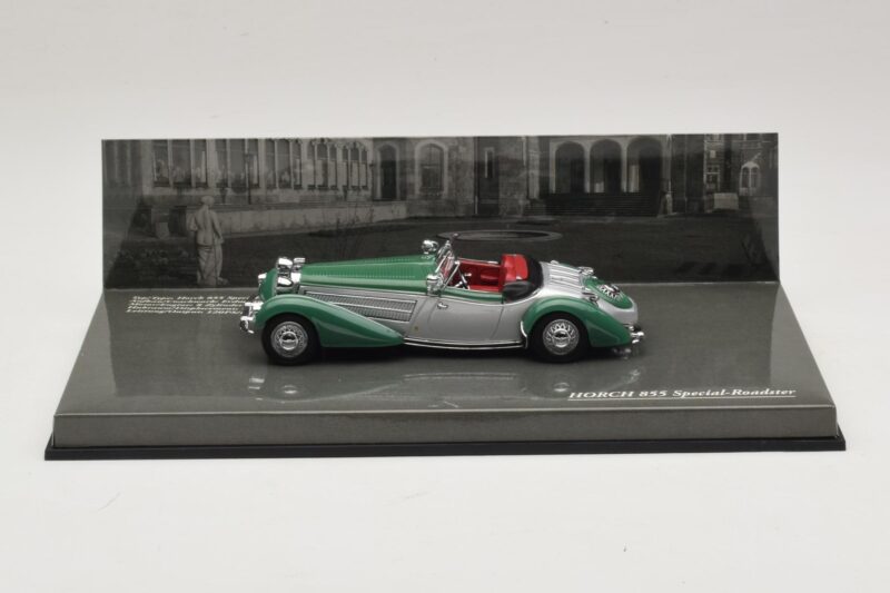 Horch 855 Special Roadster Strieborná Zelená Minichamps 1:43 436014205 Kov