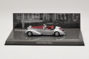 Horch 855 Spezial Roadster Strieborný Červený Minichamps 1:43 436014206 Kov