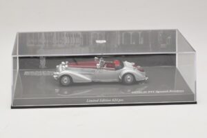 Horch 855 Spezial Roadster Strieborný Červený Minichamps 1:43 436014206 Kov – obrázok 5 z 5