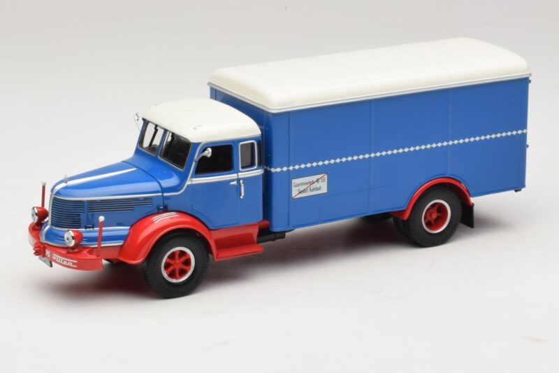 Krupp Titan Skriňové Vozidlo Modrý Červený Minichamps 1:43 439069040 Kov