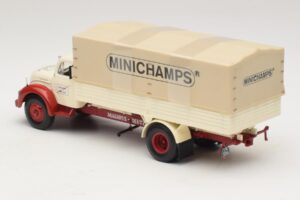 Magirus-Deutz S 7500 Jupiter Valníkové Vozidlo Biely Červený Minichamps 1:43 439141022 Kov – obrázok 5 z 6