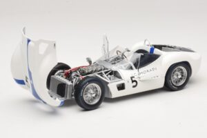 Maserati Tipo 61 #5 S. Moss / D. Gurney Camoradi ADAC 1000km Nurburgring Winner 1960 Minichamps 1:18 100601205 Kov – obrázok 2 z 8