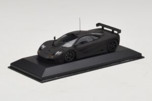McLaren F1 GTR Prototype Čierna Matná S Čiernymi Kolesami Minichamps 1:43 MCLAREN009 Kov