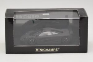 McLaren F1 GTR Prototype Čierna Matná S Čiernymi Kolesami Minichamps 1:43 MCLAREN009 Kov – obrázok 3 z 4