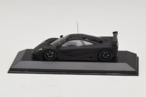 McLaren F1 GTR Prototype Čierna Matná S Čiernymi Kolesami Minichamps 1:43 MCLAREN009 Kov – obrázok 4 z 4