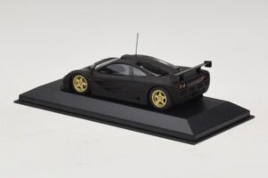 McLaren F1 GTR Prototype Čierna Matná So Zlatými Kolesami Minichamps 1:43 MCLAREN008 Kov – obrázok 2 z 4