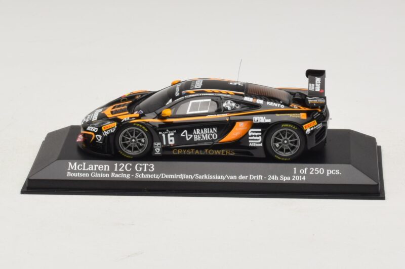McLaren MP4-12C GT3 #16 Boutsen Racing Schmetz / Demirdjian 24 Hours of Spa 2014 Minichamps 1:43 437141316 Kov