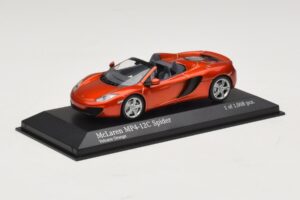 McLaren MP4-12C Spider Oranžová Metalíza Minichamps 1:43 530133030 Kov – obrázok 2 z 4