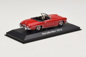 Mercedes 190 SL Červený Maxichamps 1:43 940033131-O Kov – obrázok 2 z 4
