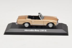 Mercedes 230 SL W113 Zlatá Metalíza Maxichamps 1:43 940032230 Kov