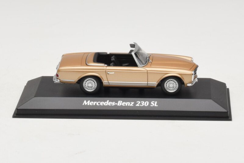 Mercedes 230 SL W113 Zlatá Metalíza Maxichamps 1:43 940032230 Kov