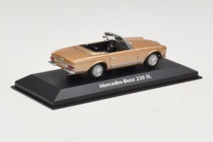 Mercedes 230 SL W113 Zlatá Metalíza Maxichamps 1:43 940032230 Kov – obrázok 2 z 4