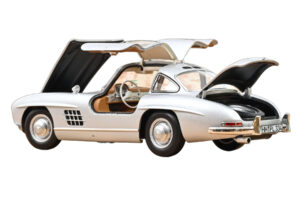Mercedes 300 SL W198 Gullwing Strieborný Norev 1:18 183857 Kov – obrázok 2 z 5