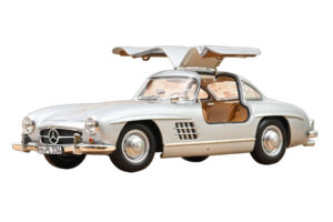 Mercedes 300 SL W198 Gullwing Strieborný Norev 1:18 183857 Kov – obrázok 5 z 5