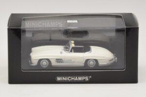 Mercedes 300 SL W198 Roadster Biely Minichamps 1:43 400039034 Kov – obrázok 4 z 4