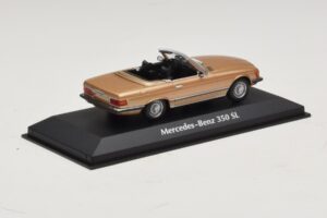 Mercedes 350 SL R107 Zlatý Maxichamps 1:43 940033431 Kov – obrázok 2 z 4