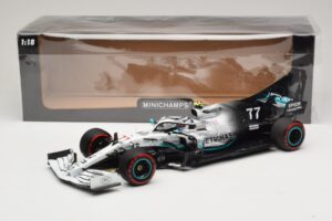 Mercedes AMG Petronas W10 #77 V. Bottas German GP 2019 Minichamps 1:18 110191177 Kov – obrázok 6 z 7