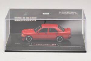 Mercedes Brabus 3.6S 190E W201 Červený Minichamps 1:43 437032600 Kov – obrázok 4 z 5