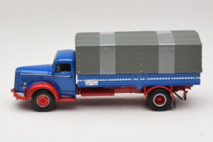 Mercedes L 315 Valník Modrá Červená Minichamps 1:43 439034420 Kov – obrázok 3 z 6